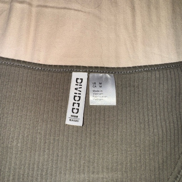 H&M Divided Ribbed Top in Gray - Picture 2 of 3